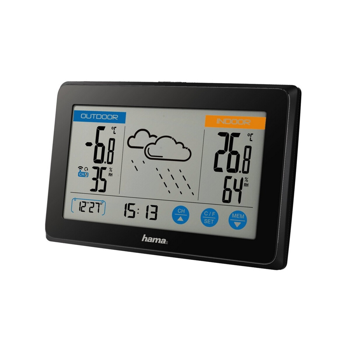 Stacje pogodowe z logo – stacja pogodowa hama touch – czarna VH064-03_AAA02 Stacja pogodowa Hama Touch - czarna VH064-03_AAA02