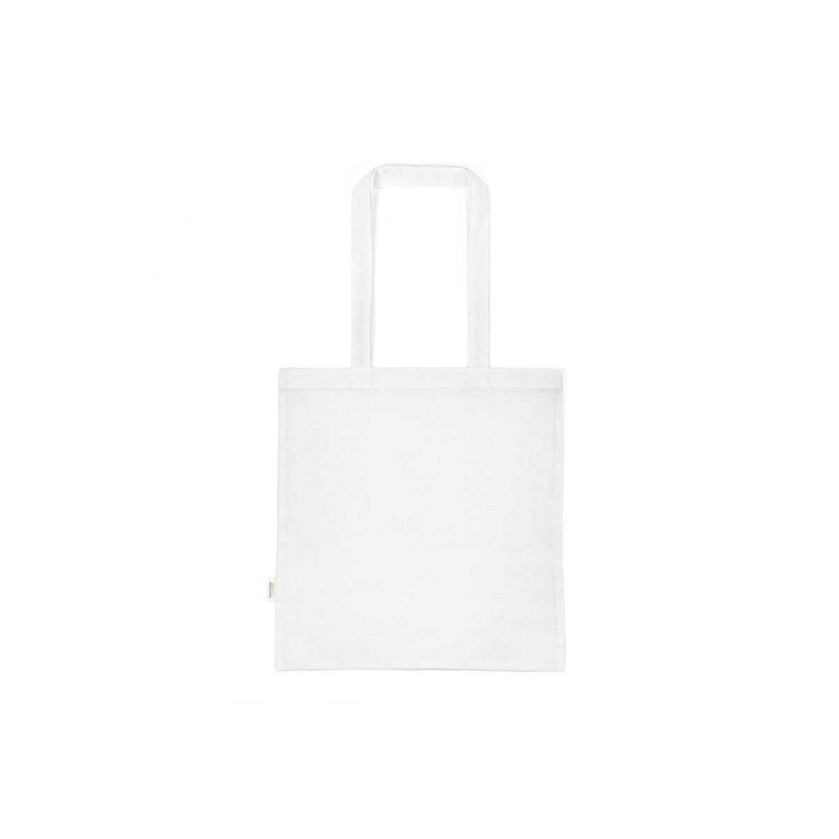 Torby bawełniane z logo – torba na zakupy everest bawelna z recyklingu 140 gsm – biała ASB001_106-back Torba na zakupy Everest bawelna z recyklingu 140 gsm - Biała ASB001_106-back