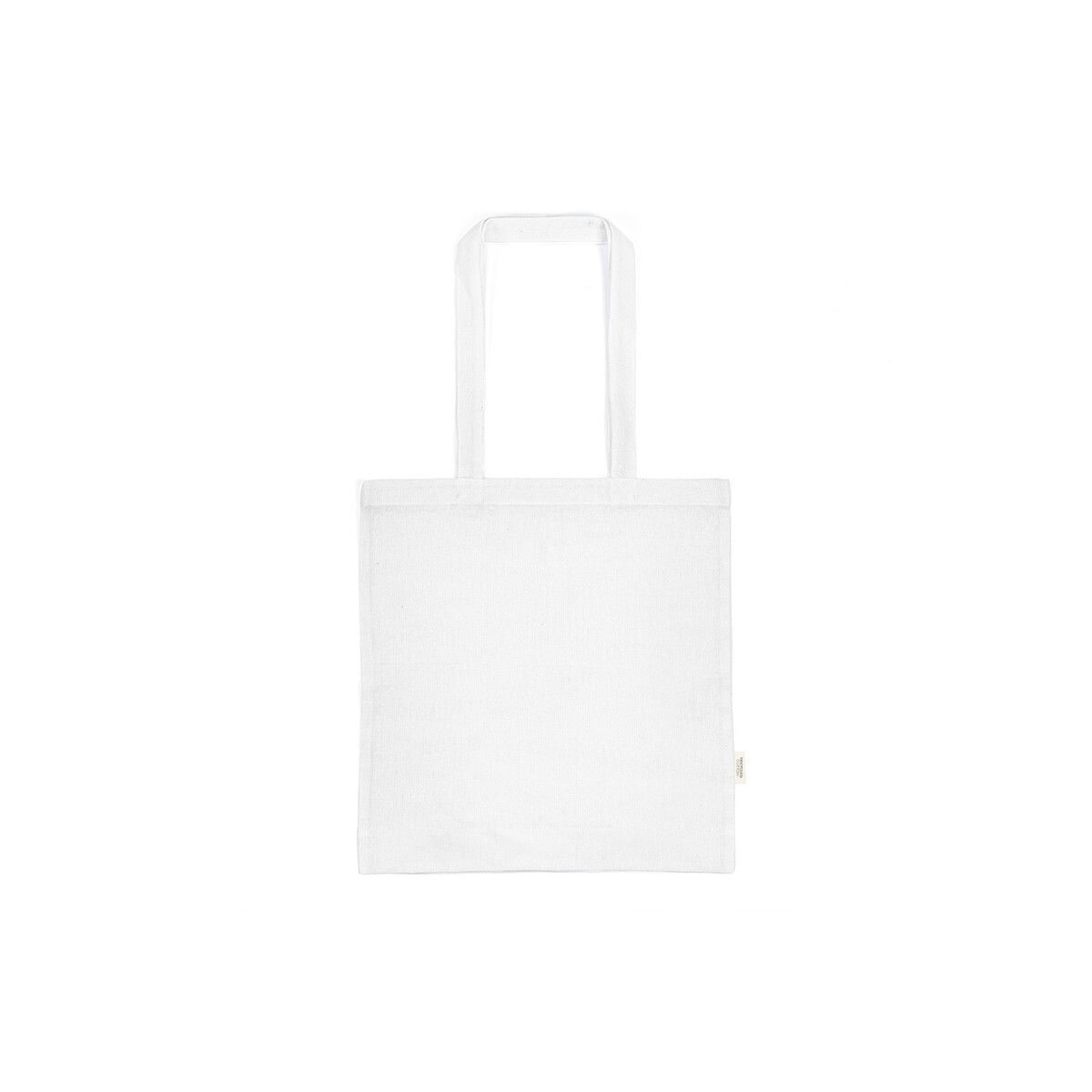 Torby bawełniane z logo – torba na zakupy everest bawelna z recyklingu 140 gsm – biała ASB001_106-front Torba na zakupy Everest bawelna z recyklingu 140 gsm - Biała ASB001_106-front