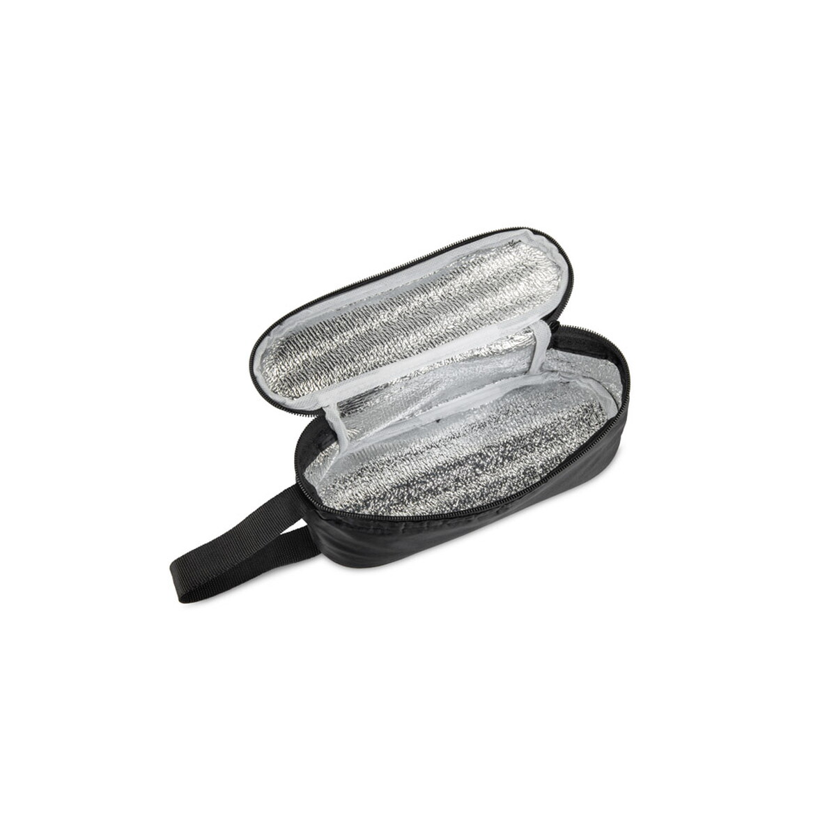 Torby termiczne z logo – mini etui termiczne terri – czarne 16554-02_d Mini etui termiczne TERRI - czarne 16554-02_d