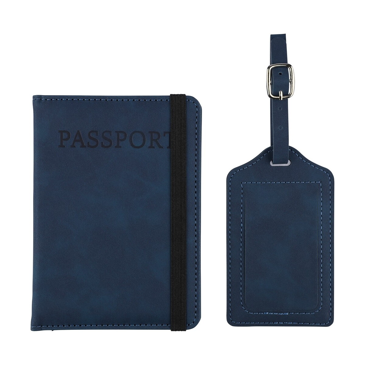 Zawieszki do bagażu z logo – etui do paszportu, zawieszka do bagażu – niebieskie VB183-11_AAB01 Etui do paszportu, zawieszka do bagażu - niebieskie VB183-11_AAB01