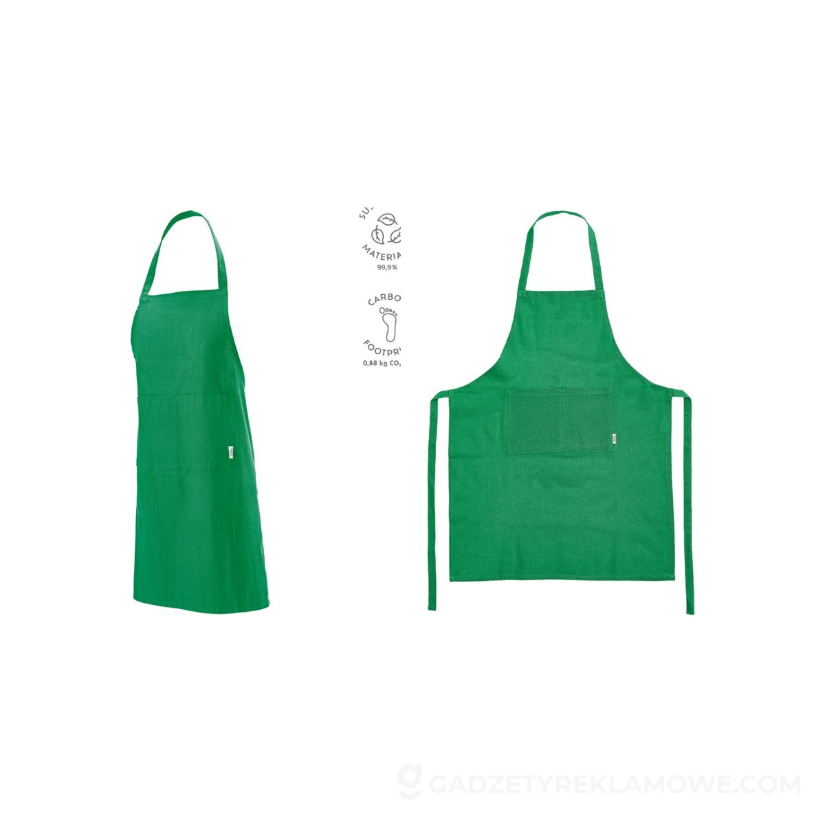 AOD-AAP001-109-wariantu-watermark Rubens Fartuch bawelniany z recyklingu 180 gsm - Zielony