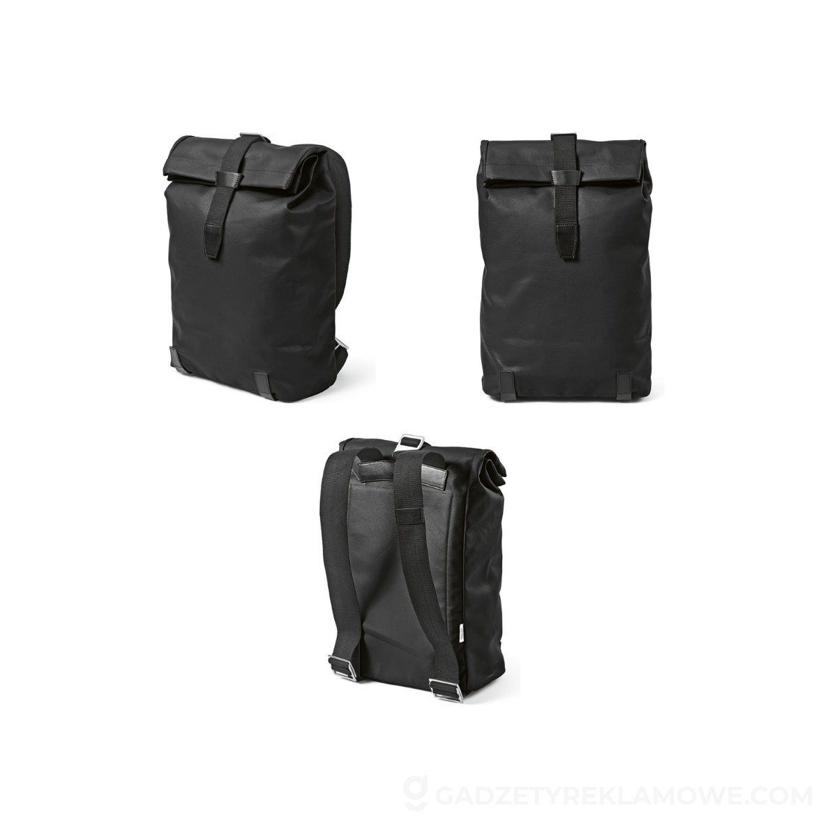 AOD-ABK006-103-wariantu-watermark Berlin Backpack 23L z recyklingowanej bawelny 340 gsm - Czarny