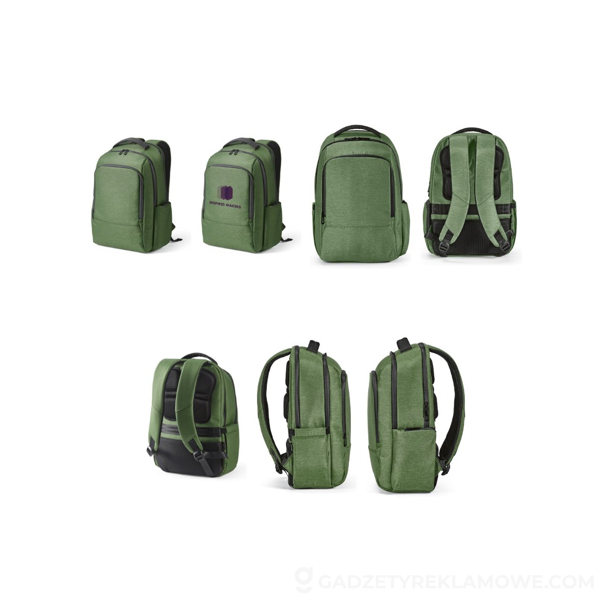AOD-ABK009-149-wariantu-watermark Plecak New York 20L Nylon Recyklingowy - Ciemno zielony