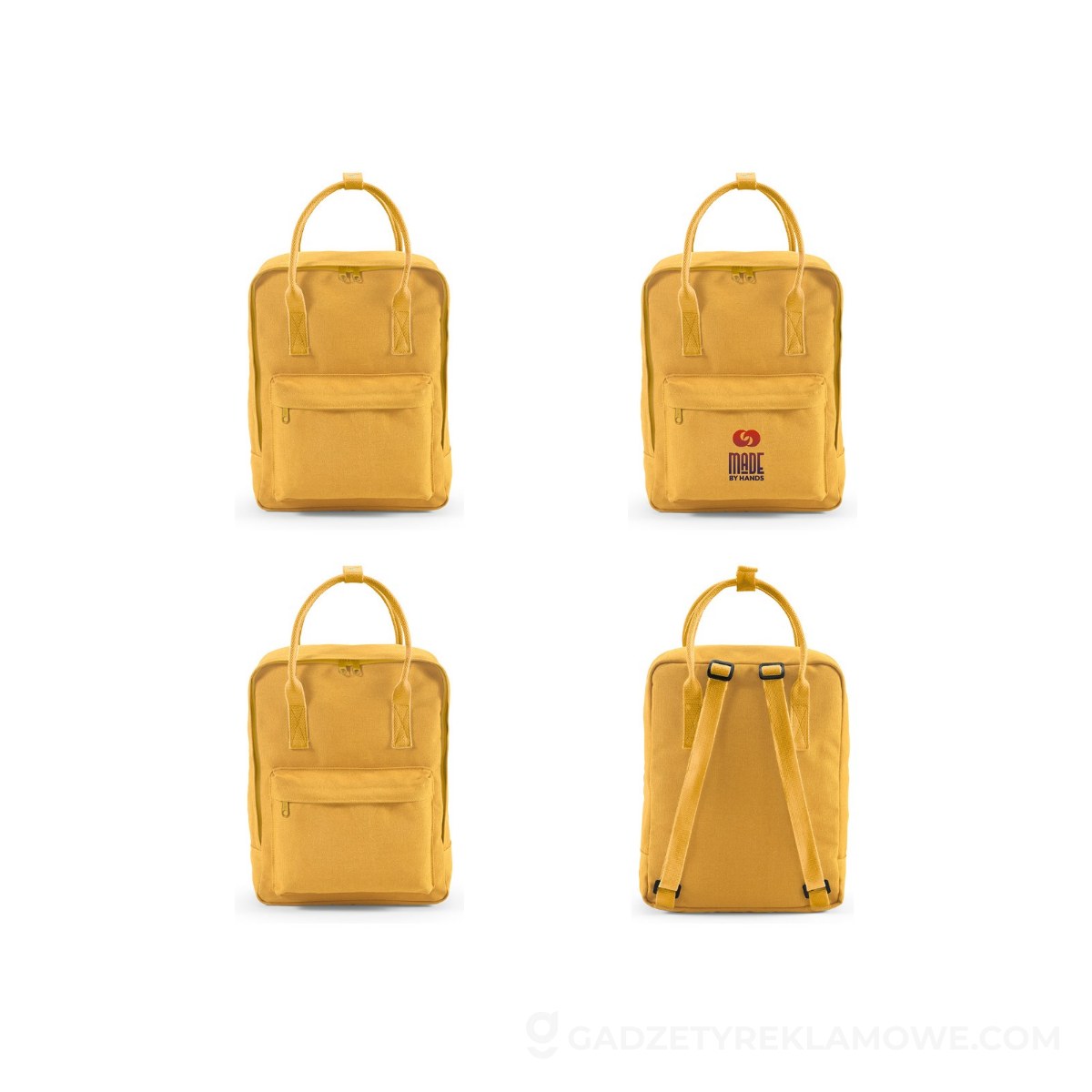 AOD-ABK022-118-wariantu-watermark Plecak Stockholm 18L recyklingowana bawelna 450 gsm - Ciemnożółty