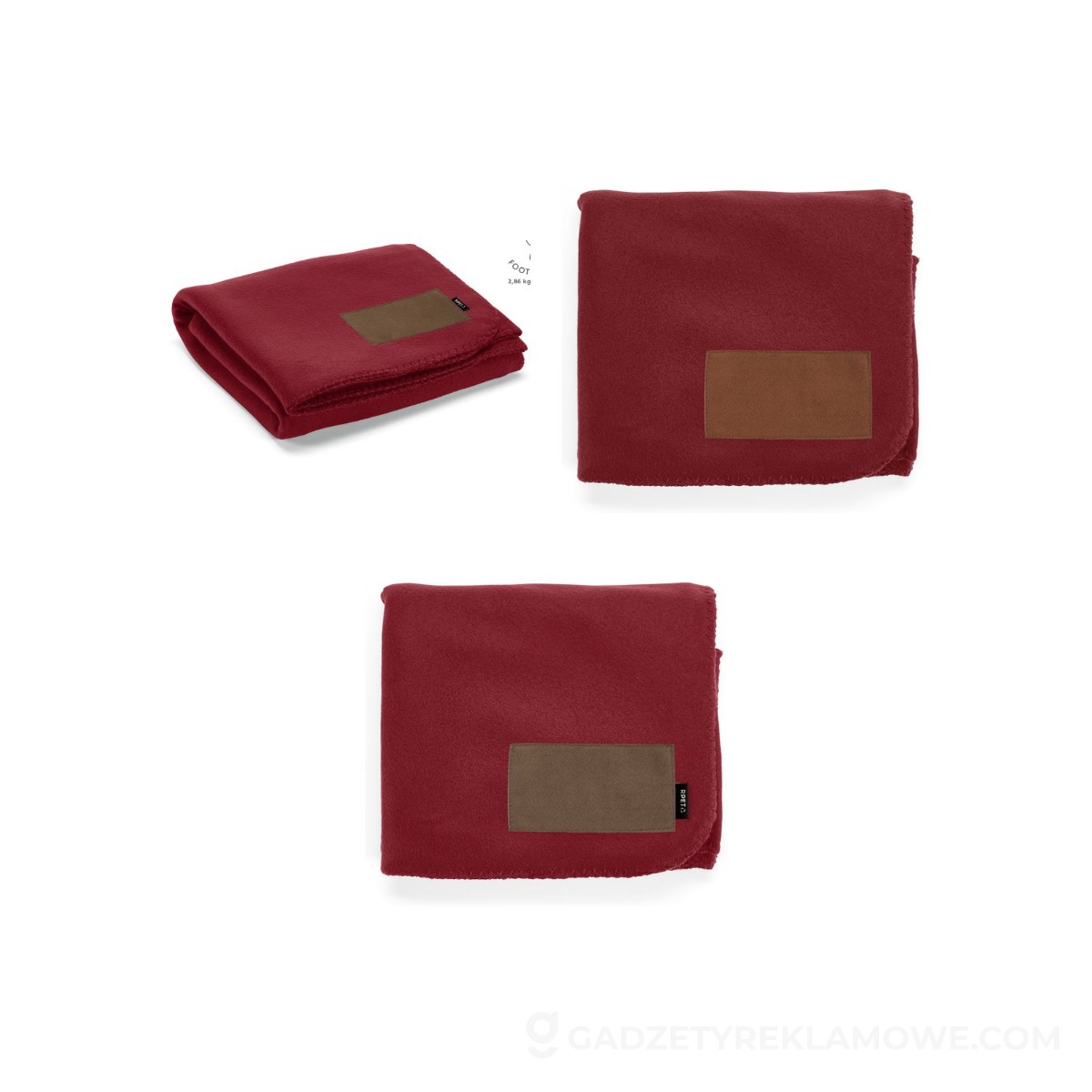 AOD-ABL006-115-wariantu-watermark Koc Pollock rPET 180 gsm - Burgundowy