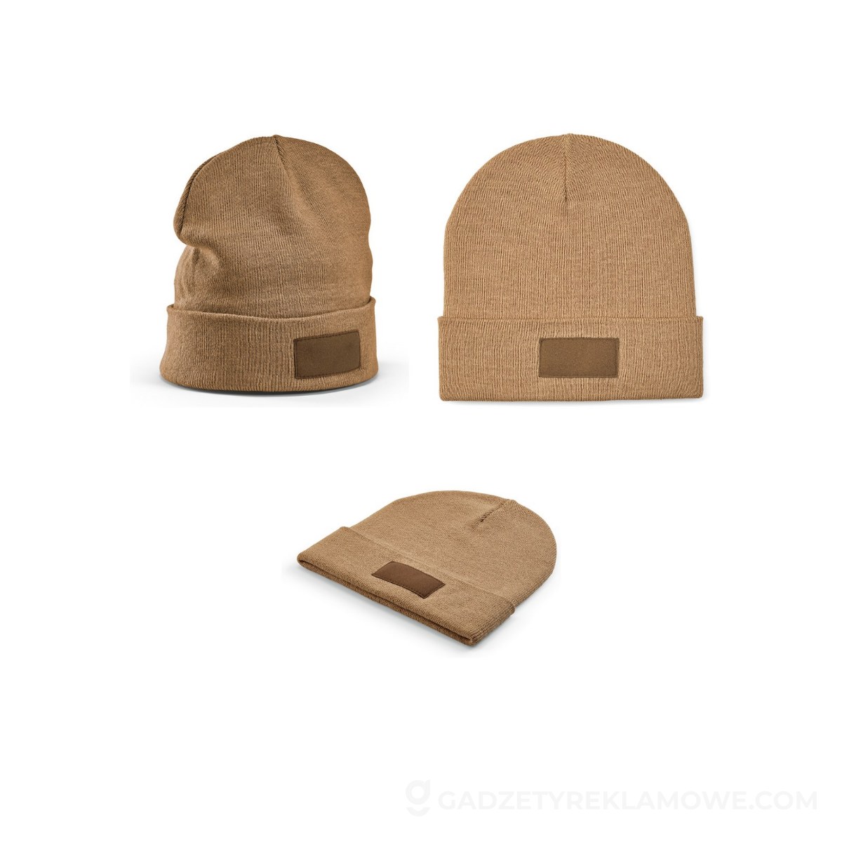AOD-ABN001-191-wariantu-watermark Tupac Beanie bawelna z recyklingu - Camelowy