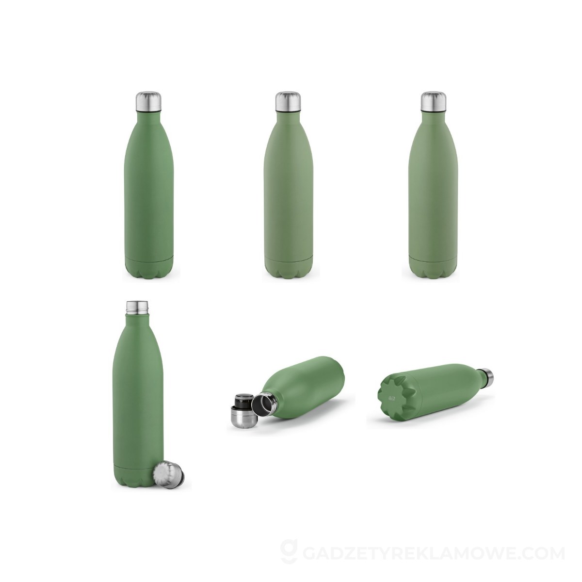 Butelka Mississippi 1100 ze stali nierdzewnej pochodzacej z recyklingu 1100 ml - Pastelowa zielona