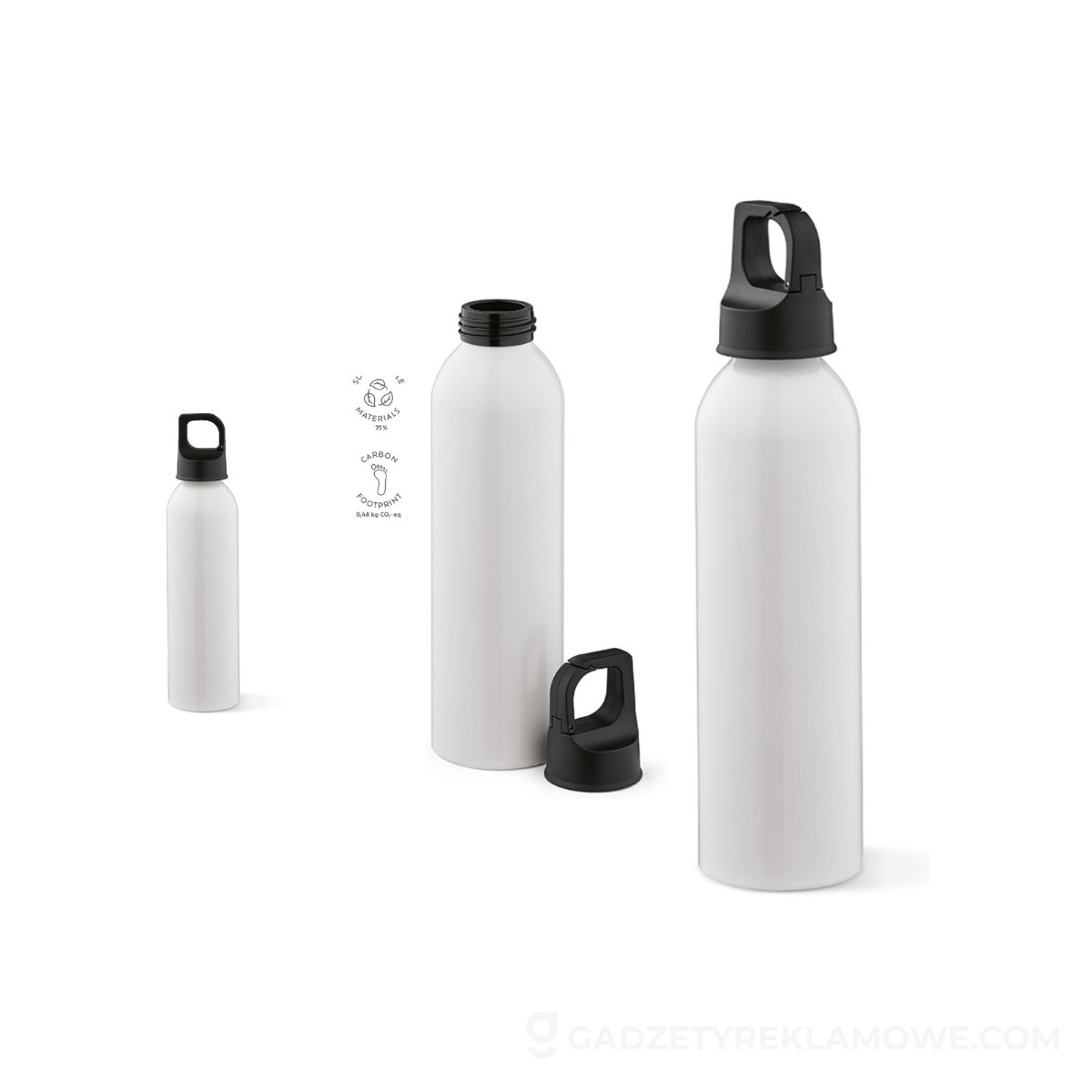 AOD-ABT019-106-wariantu-watermark Butelka Mackenzie z recyklingowanego aluminium 690 ml - Biała