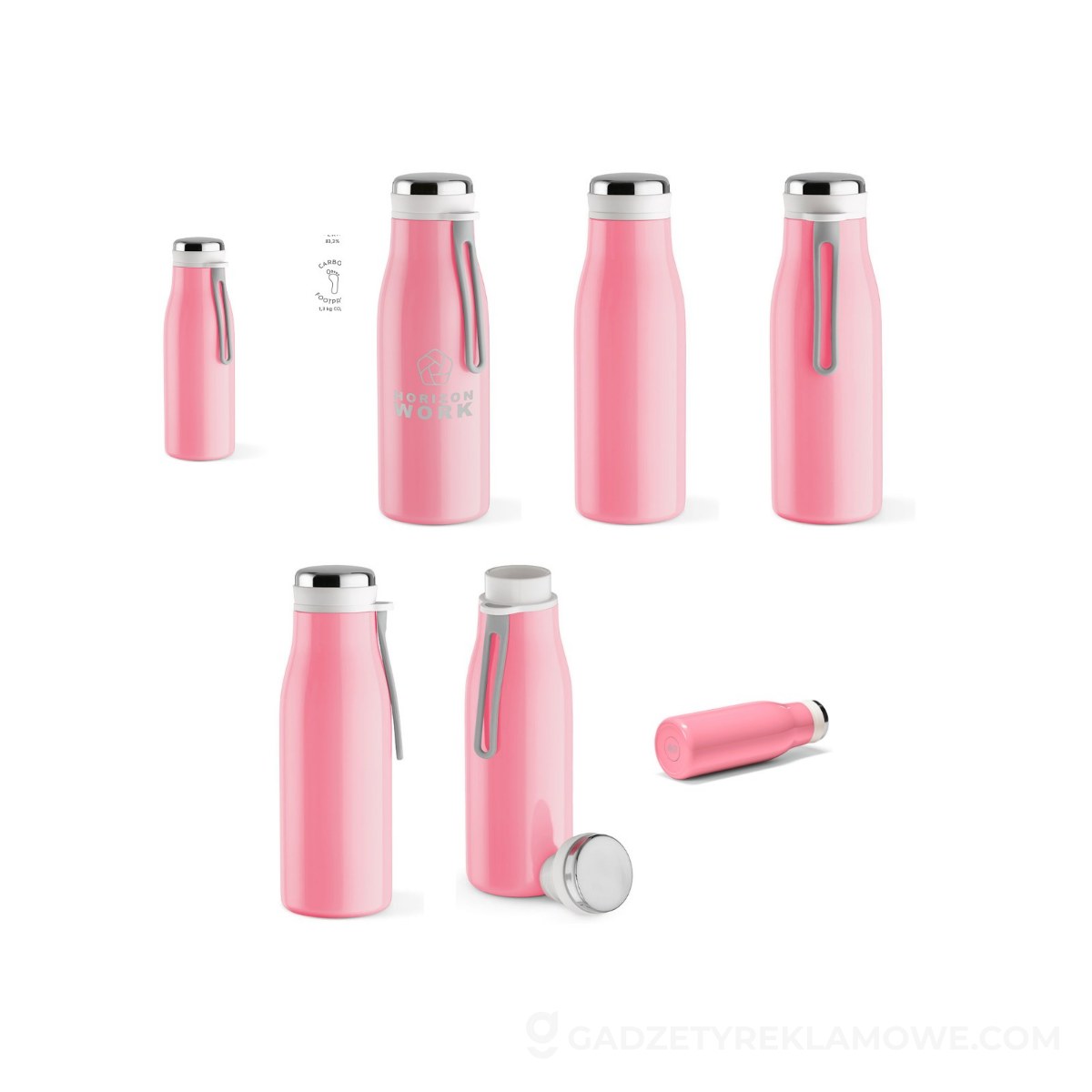 AOD-ABT031-112-wariantu-watermark Butelka Arkansas 350 ze stali nierdzewnej z recyklingu 400 ml - Jasnoróżowa