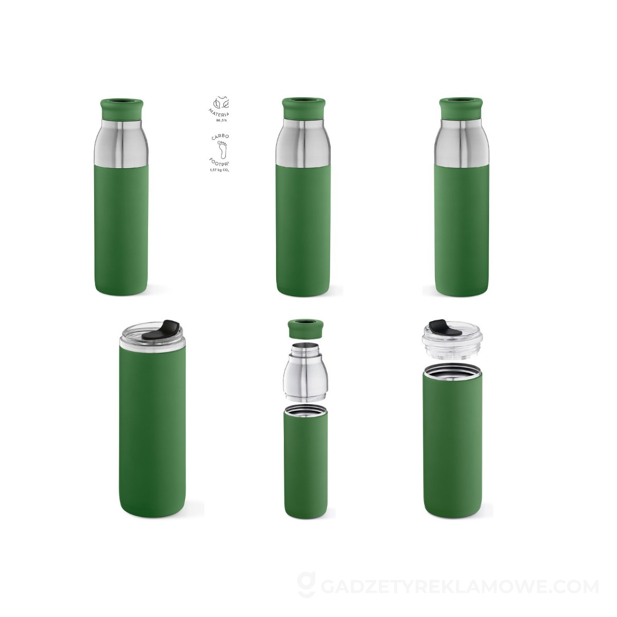AOD-ABT039-109-wariantu-watermark Butelka Colorado z recyklingowanej stali nierdzewnej 760 ml - Zielona