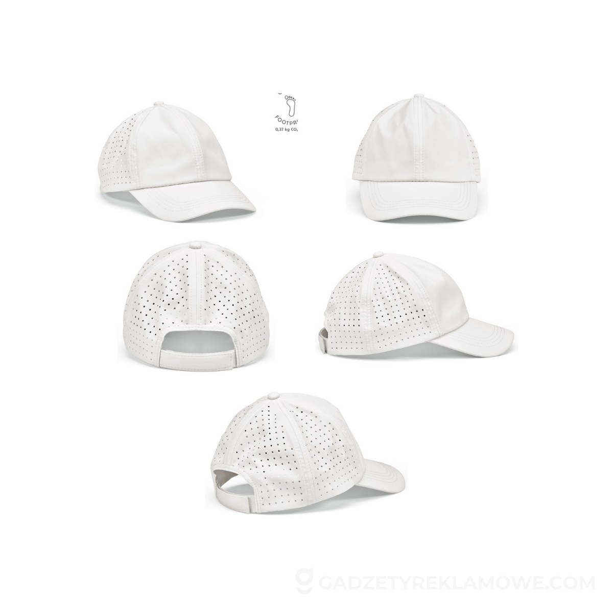 AOD-ACA005-106-wariantu-watermark Czapka Amstrong rPET 110 gsm - Biała