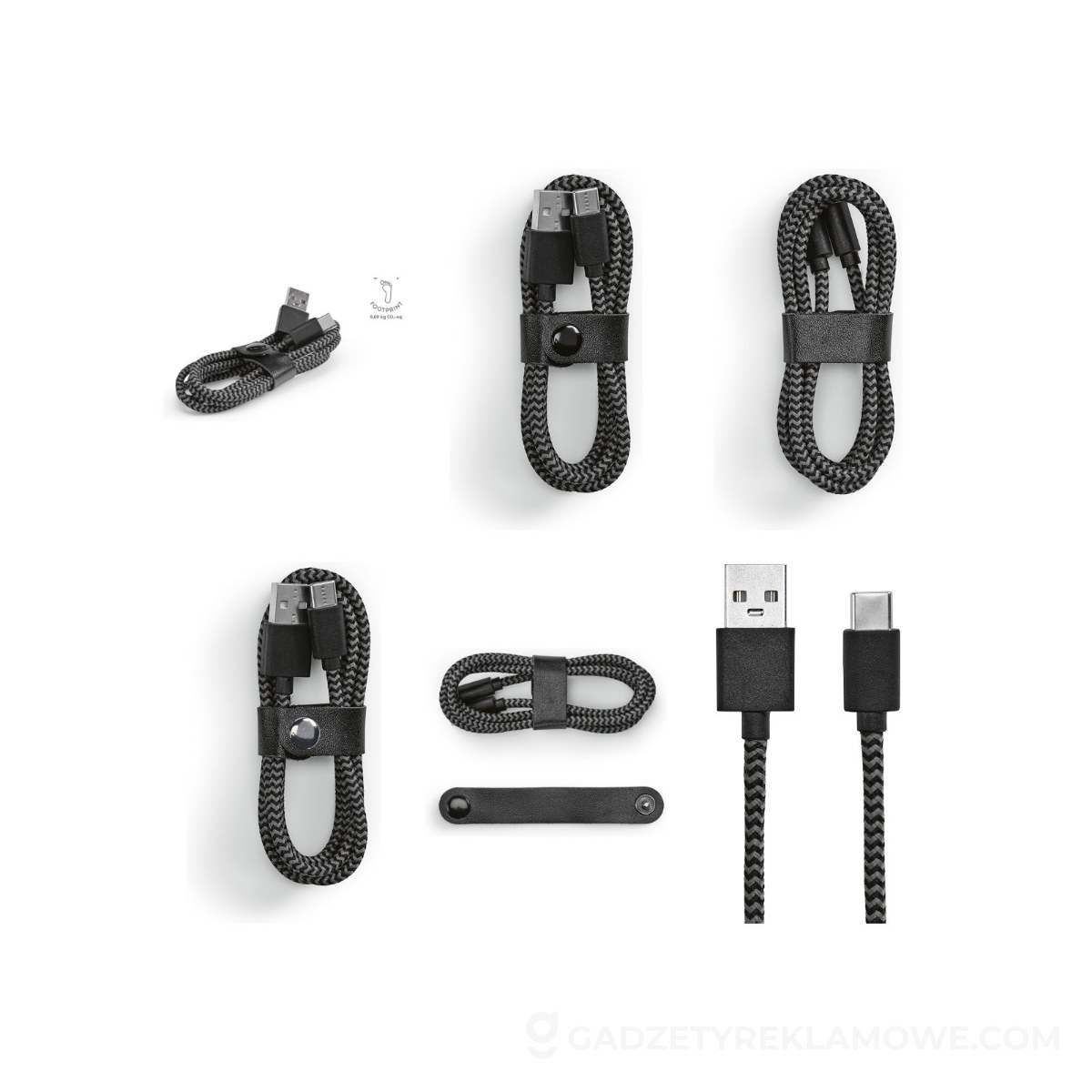 AOD-ACB007-103-wariantu-watermark Kabel Leibniza rPET 1m - czarny
