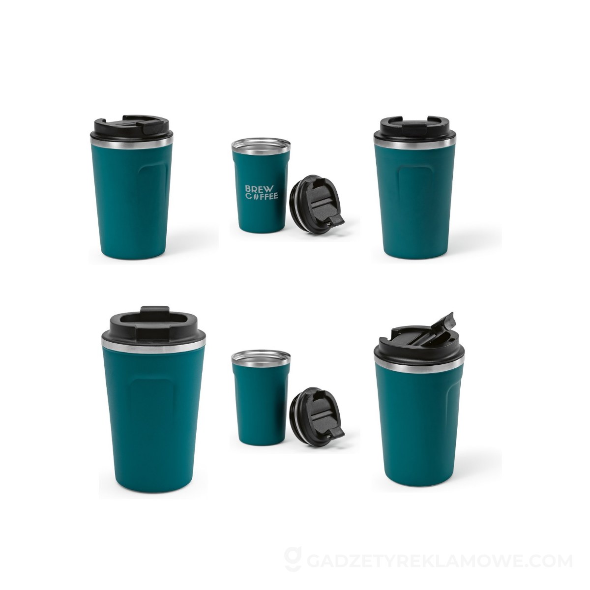 AOD-ACP008-174-wariantu-watermark Limpopo Kubek podróżny ze stali nierdzewnej z recyklingu 460 ml - Ciemny niebieski