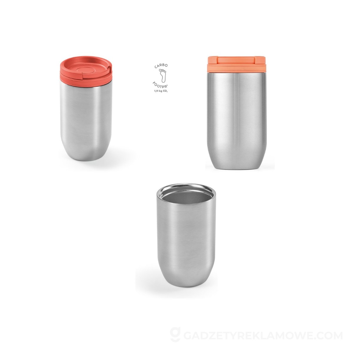 AOD-ACP010-168-wariantu-watermark Okavongo Kubek podróżny ze stali nierdzewnej z recyklingu 430 ml - łososiowy