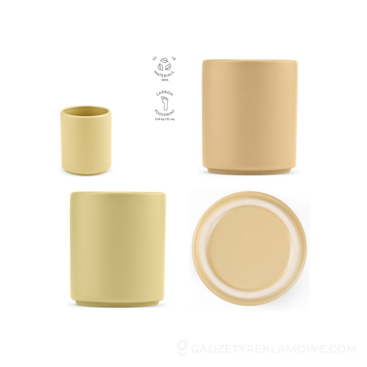 AOD-AMG008-158-wariantu-watermark Tiber 75 Kubek ceramiczny 75 ml - Pastelowy żółty