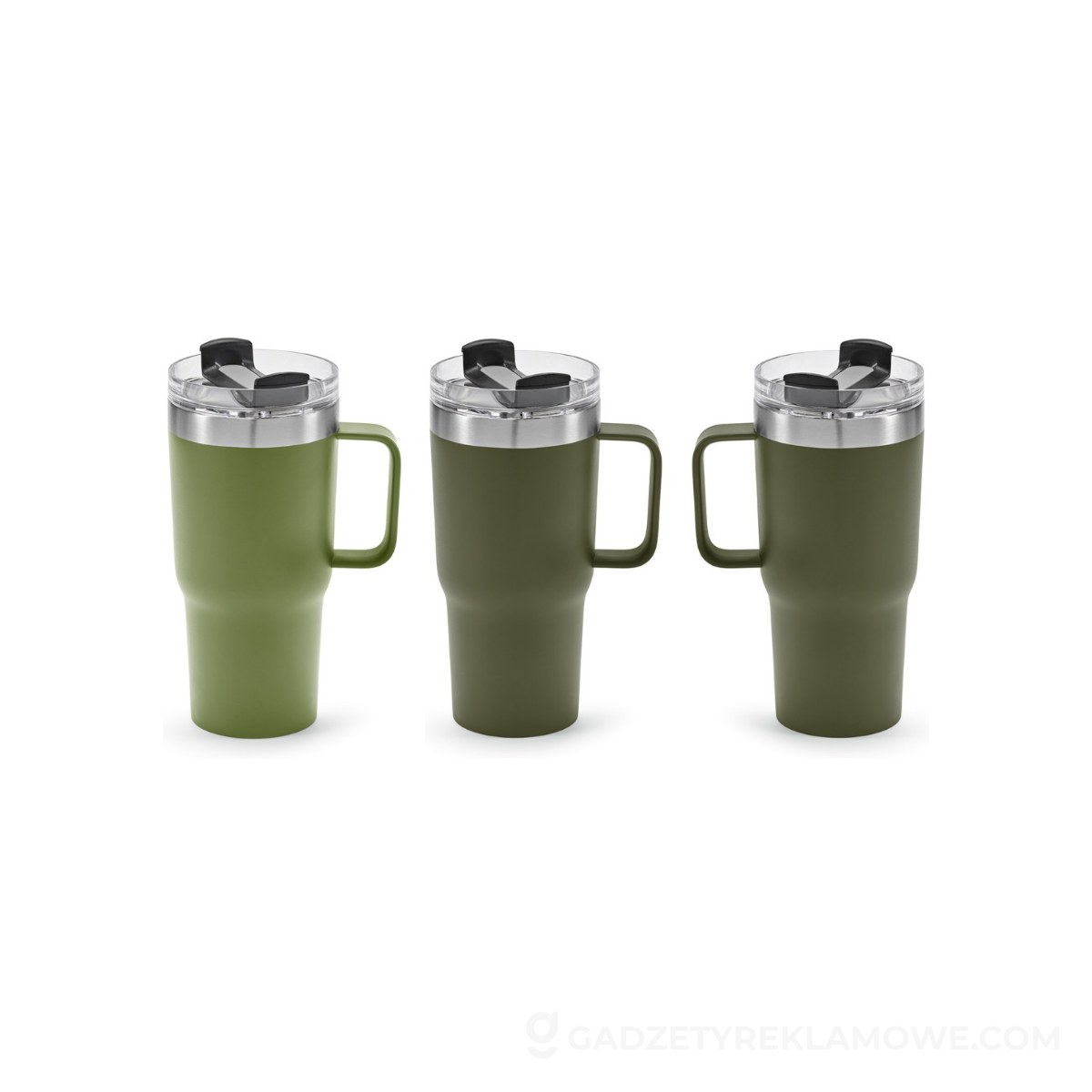 AOD-AMG019-149-wariantu-watermark Kubek Neman z recyklingowanej stali nierdzewnej 580 ml - Ciemnozielony