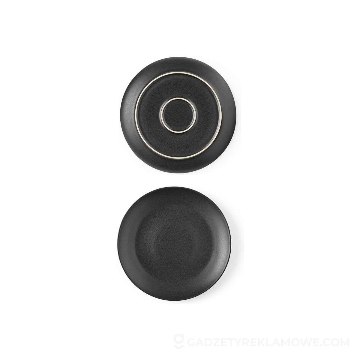 Gaudi ceramic dinner plate. Matt finish. Made in Portugal - Black