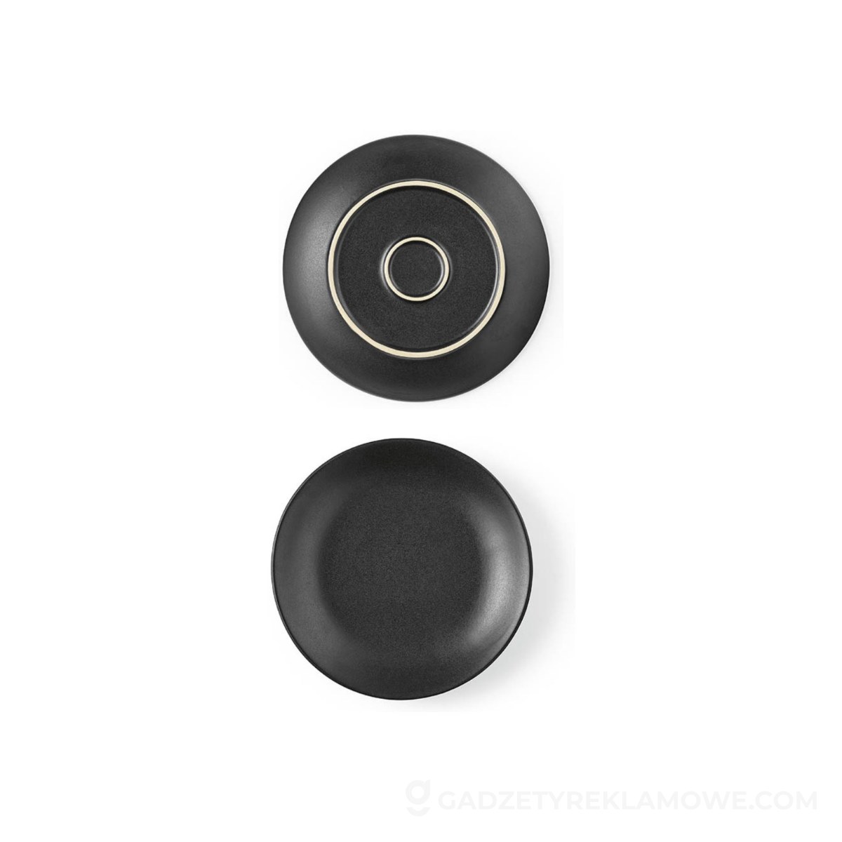 AOD-APL002-103-wariantu-watermark Monet ceramic dessert plate. Matt finish. Made in Portugal - Black