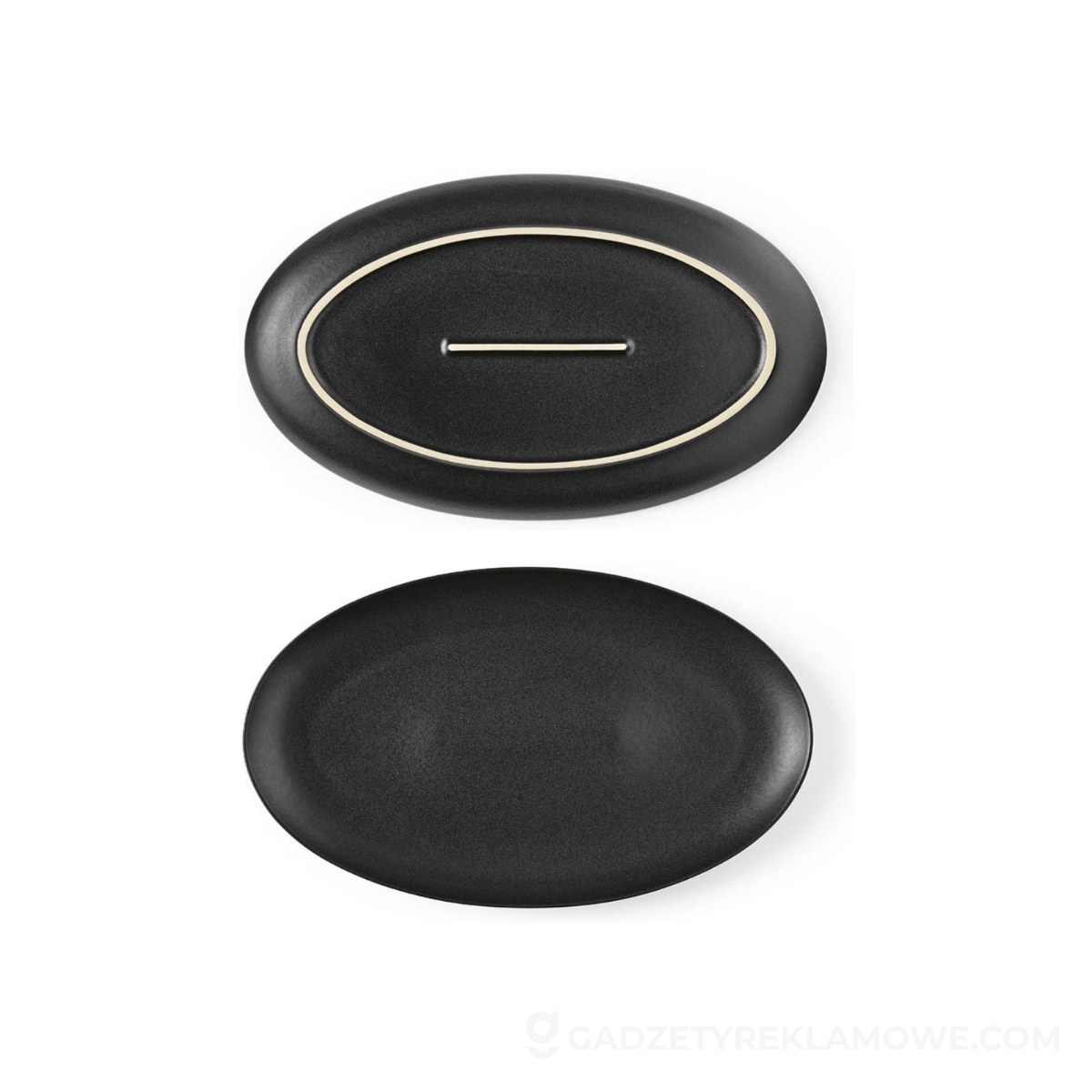 Miro ceramic platter. Matt finish. Made in Portugal - Black