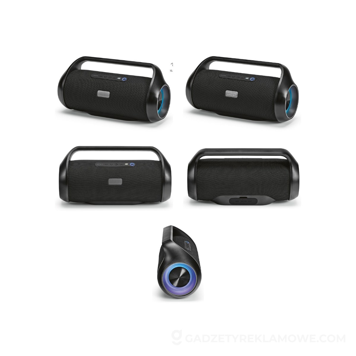 AOD-ASP006-103-wariantu-watermark Głośnik Newton z recyklingu ABS 6 000 mAh - czarny