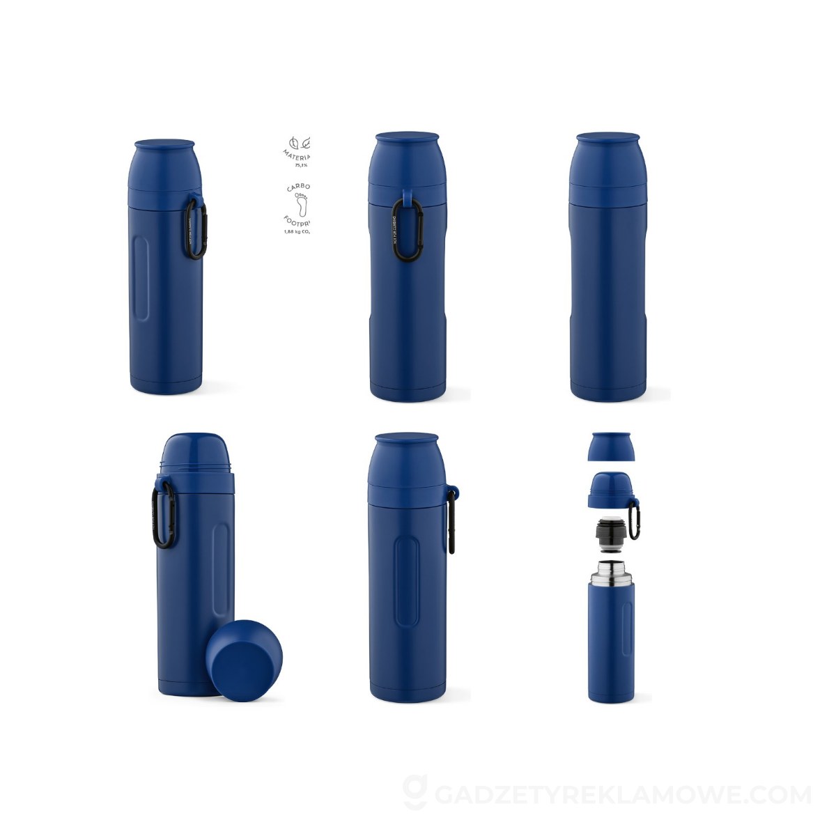 AOD-ATH002-134-wariantu-watermark Termos Loara ze stali nierdzewnej z recyklingu 810 ml - granatowy
