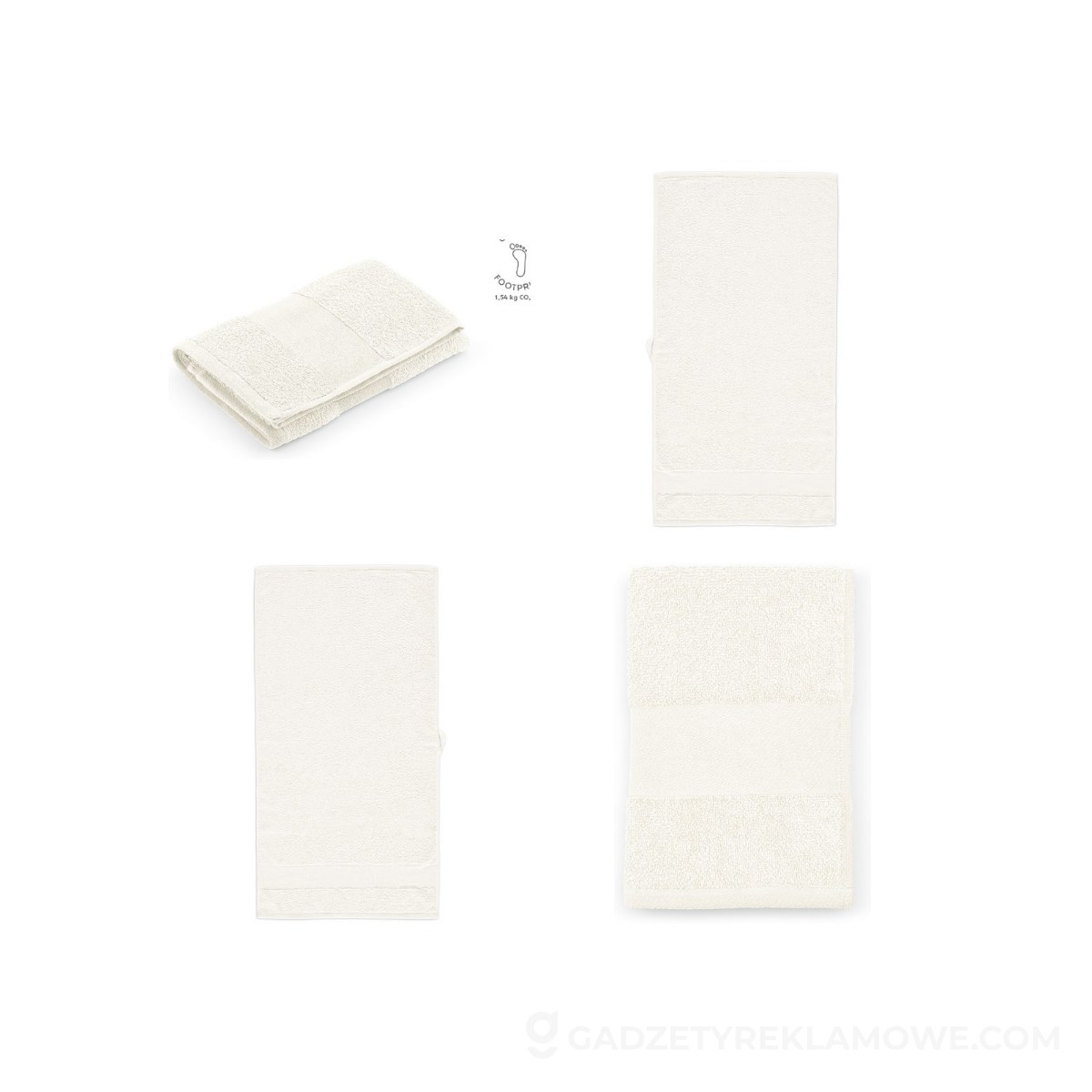 AOD-ATW002-106-wariantu-watermark Donatello M Recznik z recyklingowanej bawelny 370 gsm EU - Biały