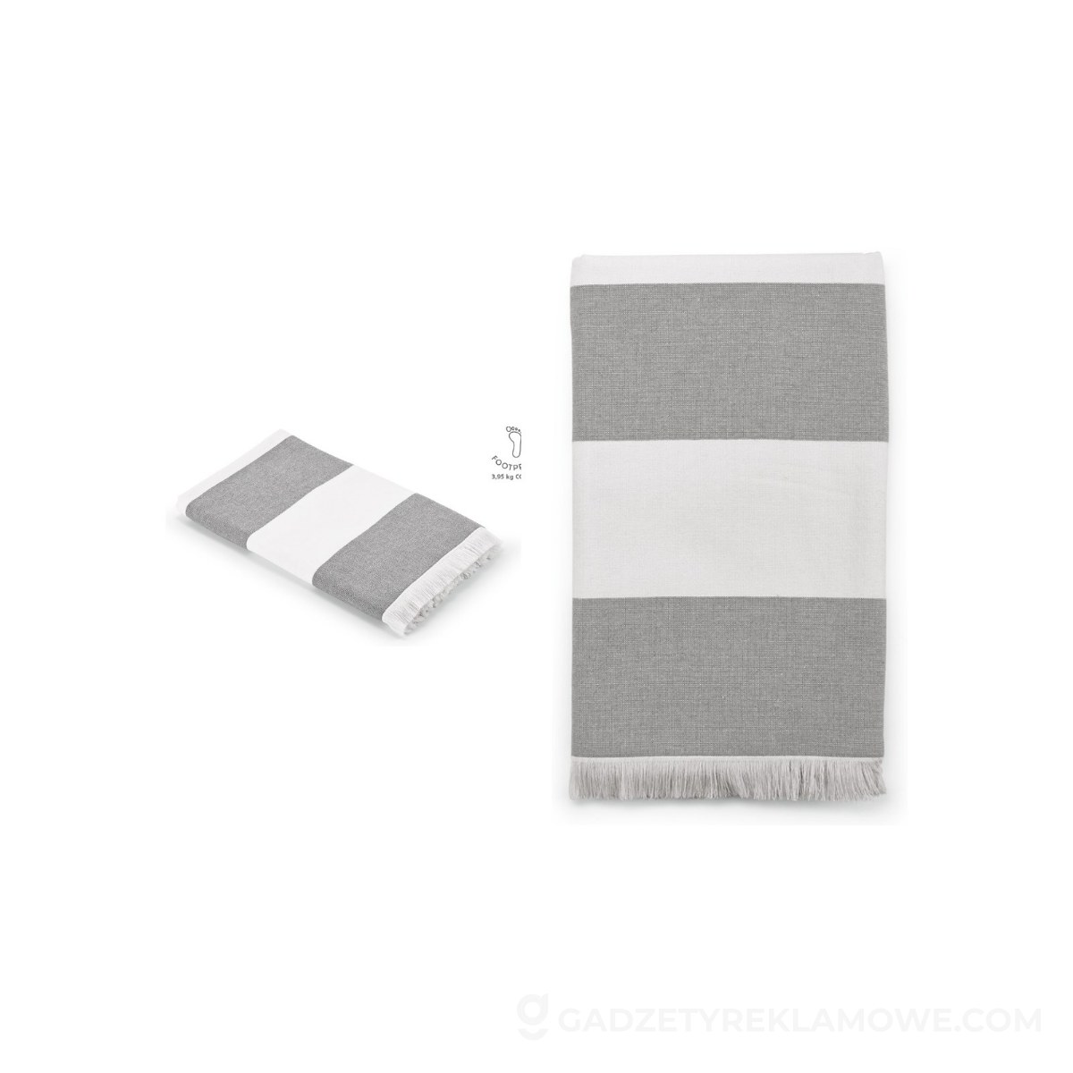 AOD-ATW007-113-wariantu-watermark Ręcznik Rodin bawełna z recyklingu 350 gsm EU - Szary