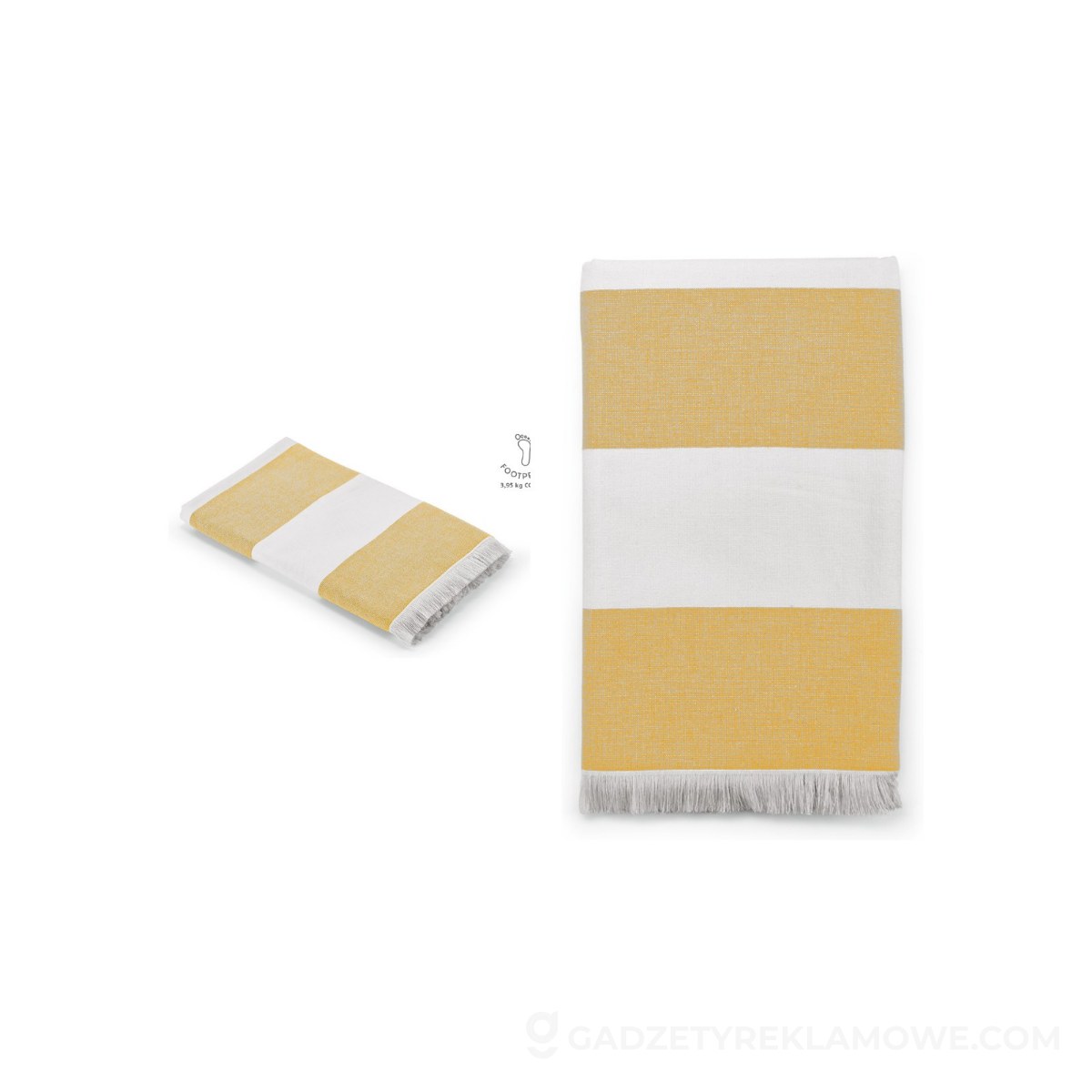 AOD-ATW007-118-wariantu-watermark Ręcznik Rodin bawełna z recyklingu 350 gsm EU - ciemnożółty