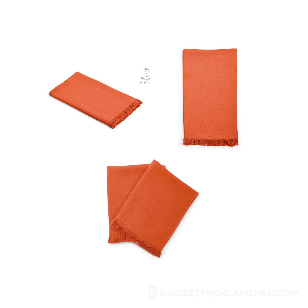 AOD-ATW008-128-wariantu-watermark Ręcznik Cellini bawełna z recyklingu 250 gsm EU - pomarańczowy