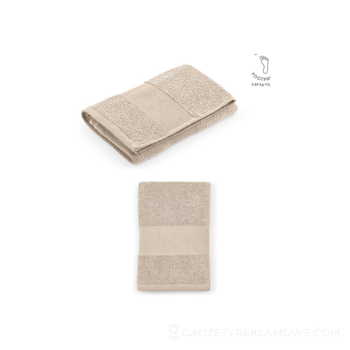AOD-ATW010-131-wariantu-watermark Ręcznik Donatello XL bawełna z recyklingu 370 gsm EU - beżowy