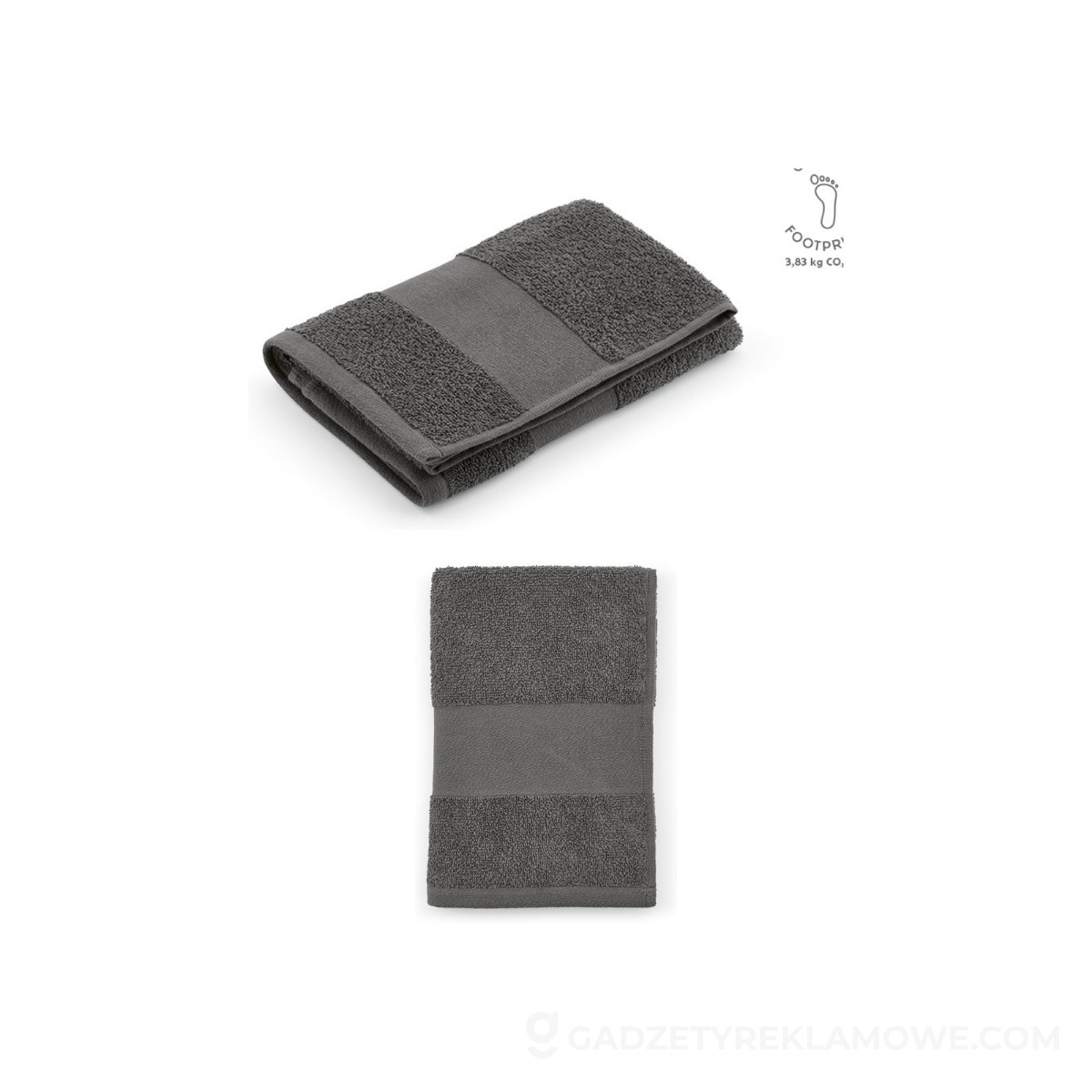 AOD-ATW010-133-wariantu-watermark Ręcznik Donatello XL bawełna z recyklingu 370 gsm EU - ciemnoszary