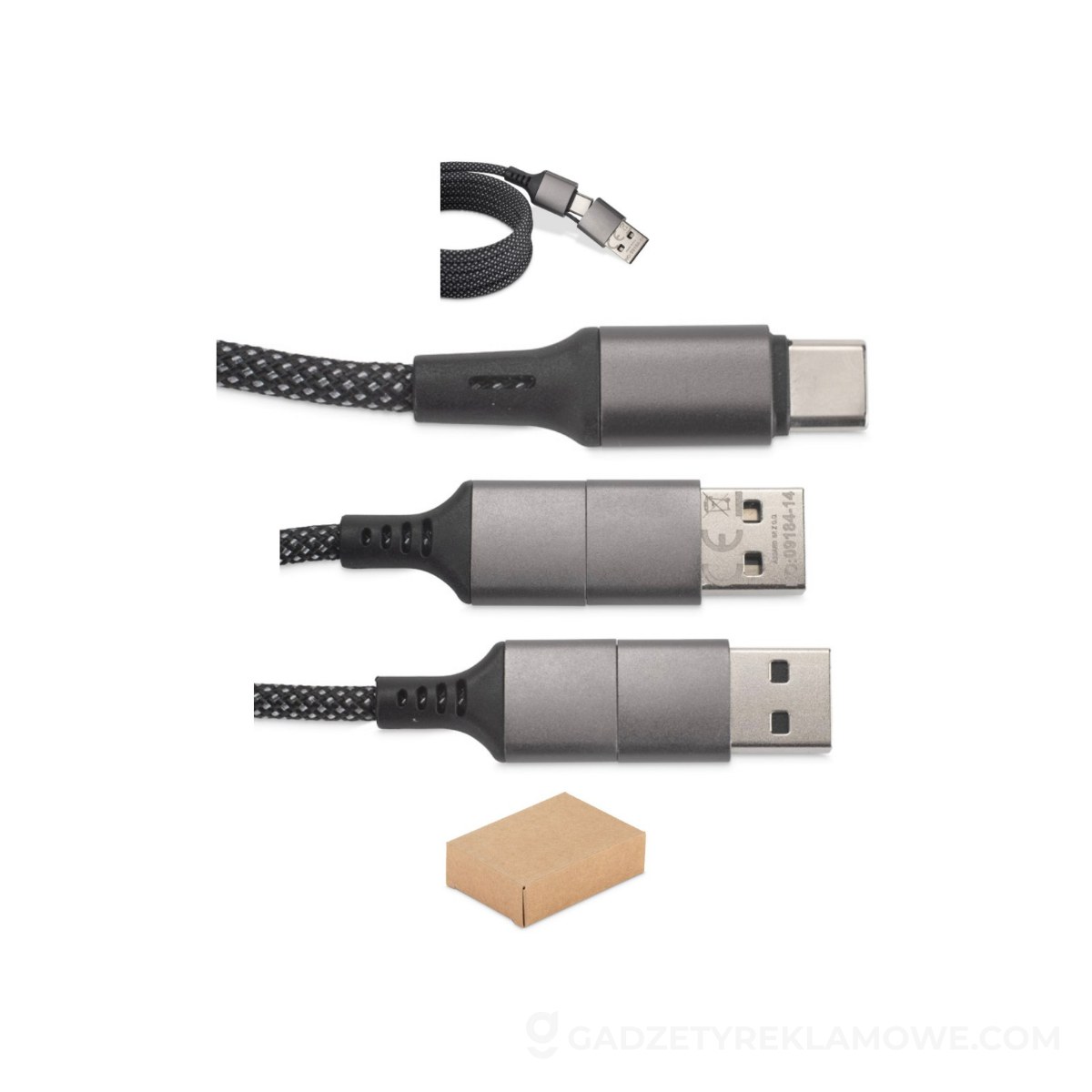 ASG-09184-14-wariantu-watermark Magnetyczny kabel do ładowania ALEKSA - srebrny