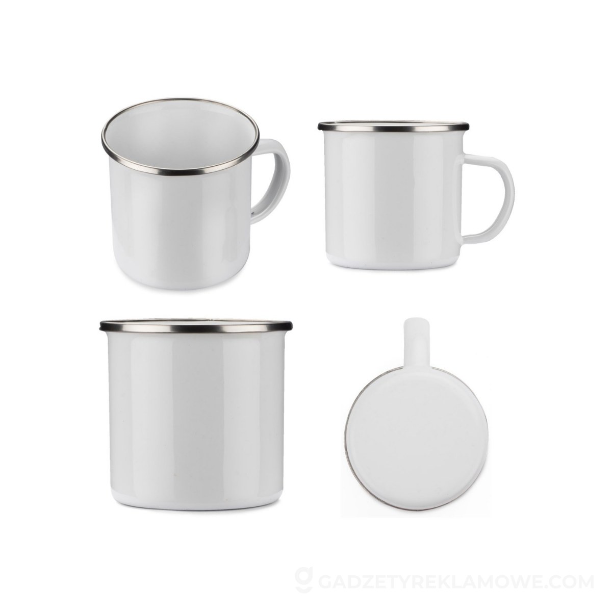 Kubek emaliowany SUBLIM 380 ml - biały