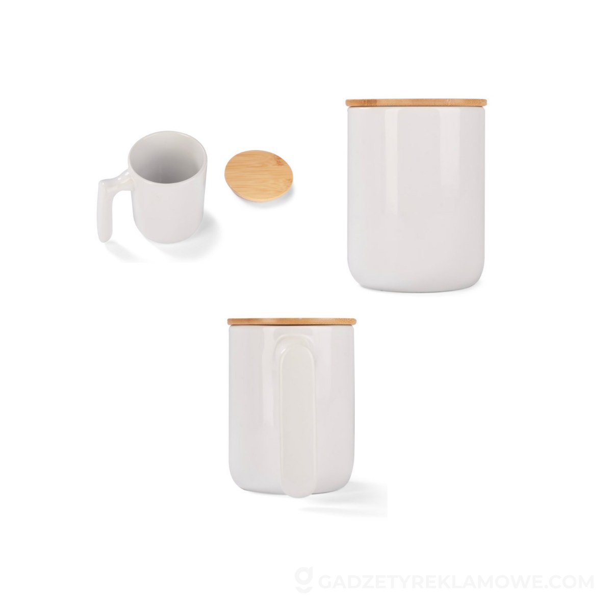 Kubek ceramiczny Vivian 420 ml - biały