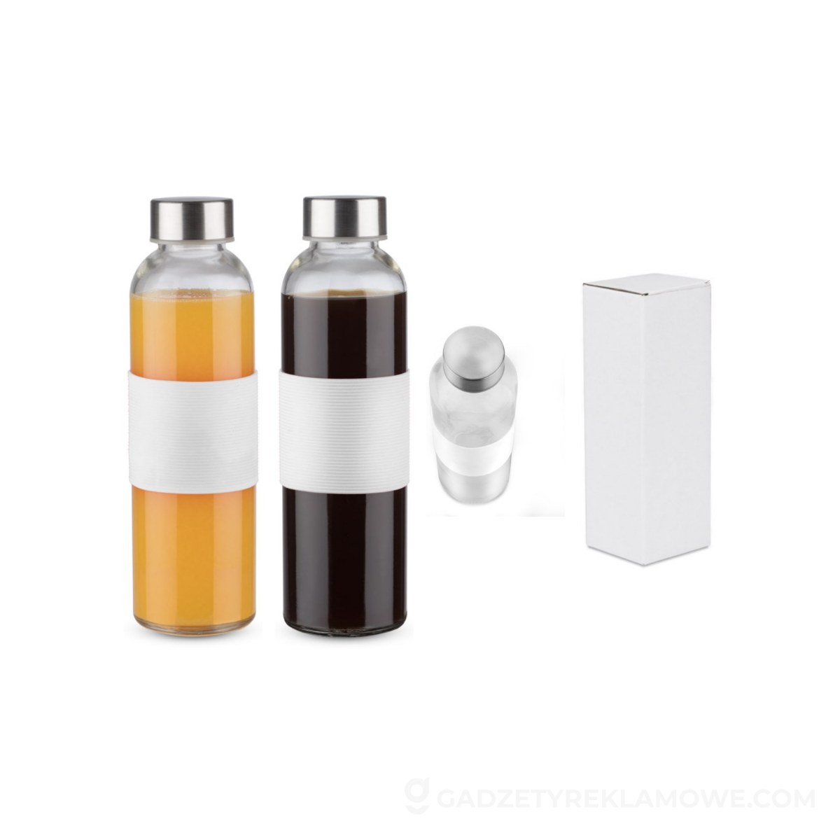 Butelka szklana GLASSI 510 ml - biała