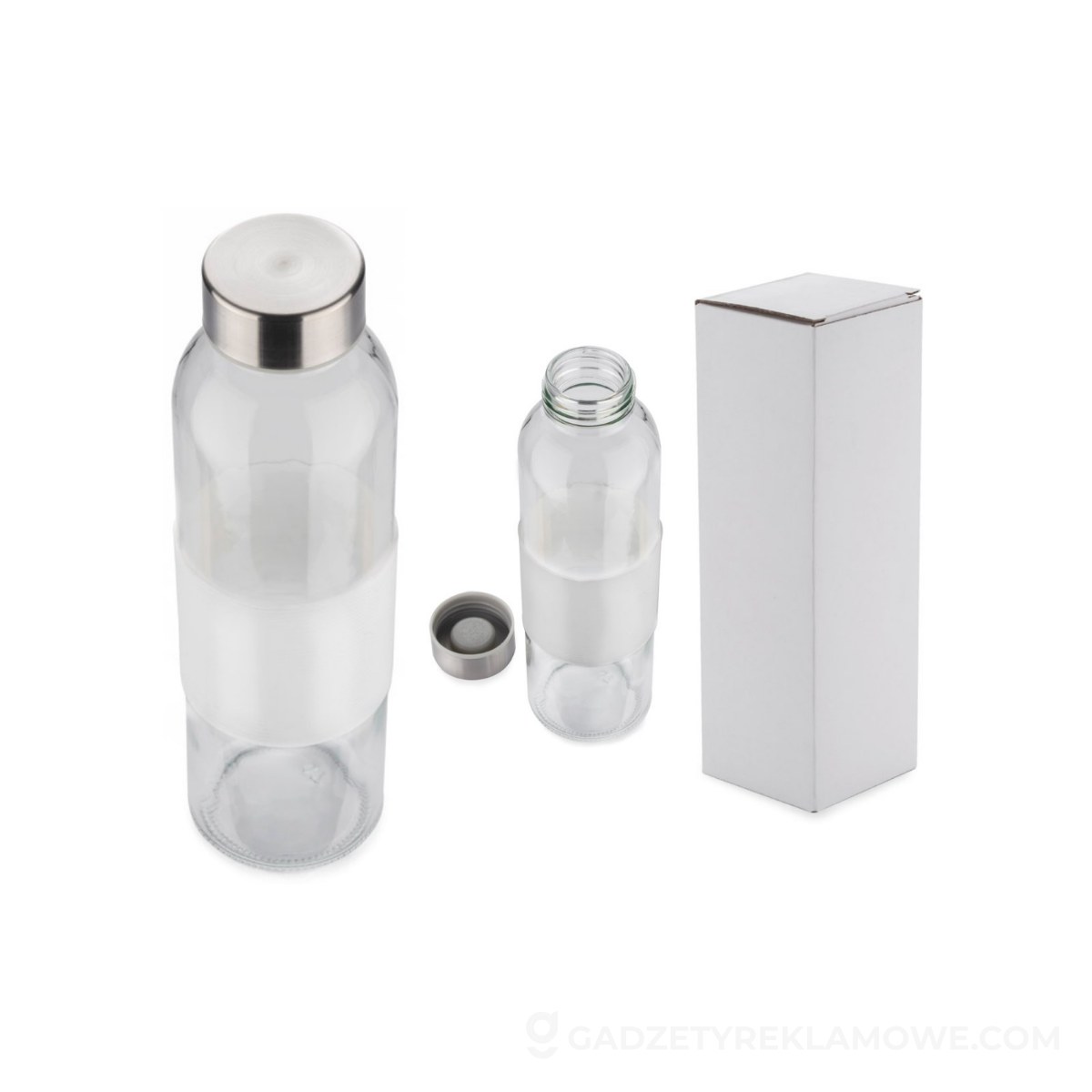 Butelka szklana GLASSI 480 ml - biała