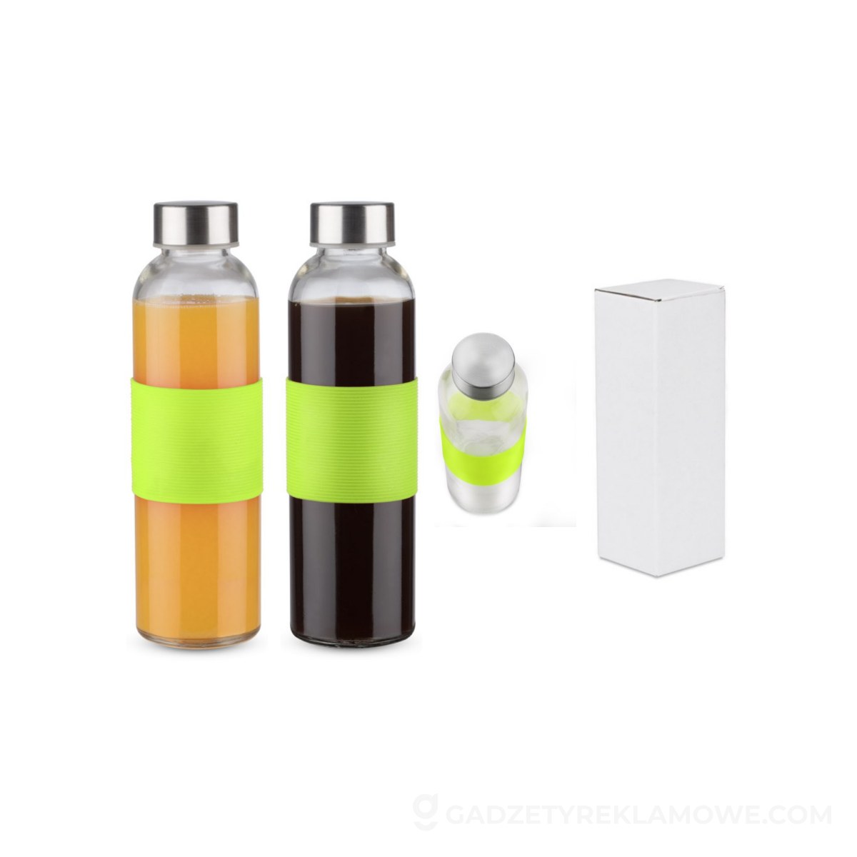 Butelka szklana GLASSI 510 ml - zielona jasna