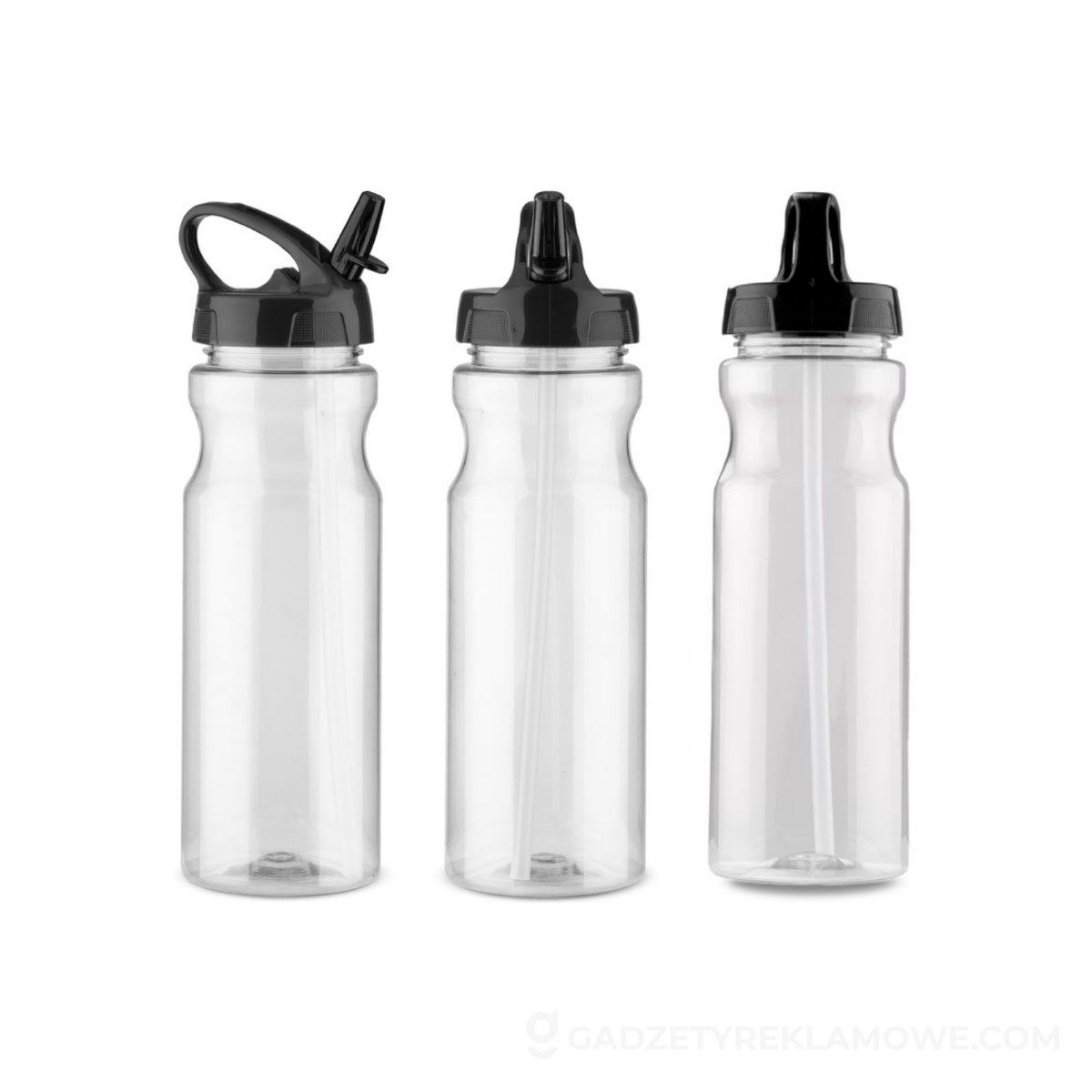 Bidon ze słomką Trance 700 ml - czarny