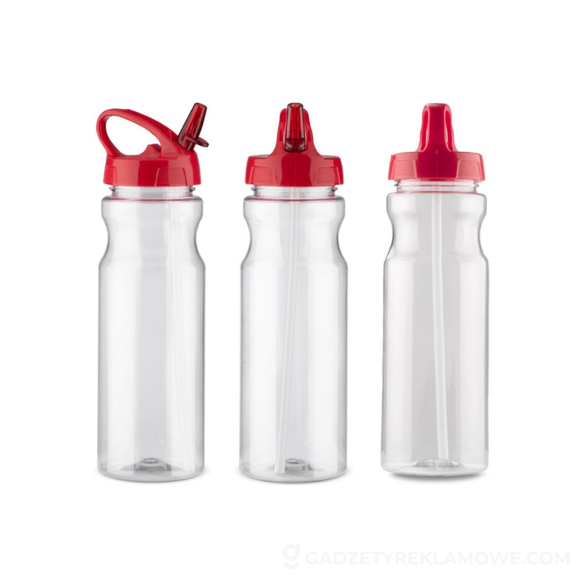 Bidon ze słomką Trance 700 ml - czerwony