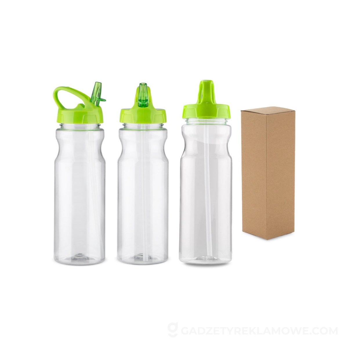 Bidon ze słomką Trance 700 ml - zielony jasny
