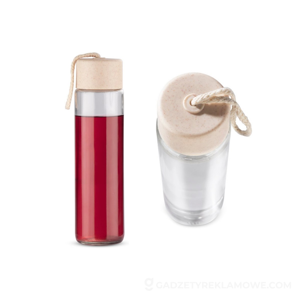 Butelka szklana SKINNY 350 ml - naturalna