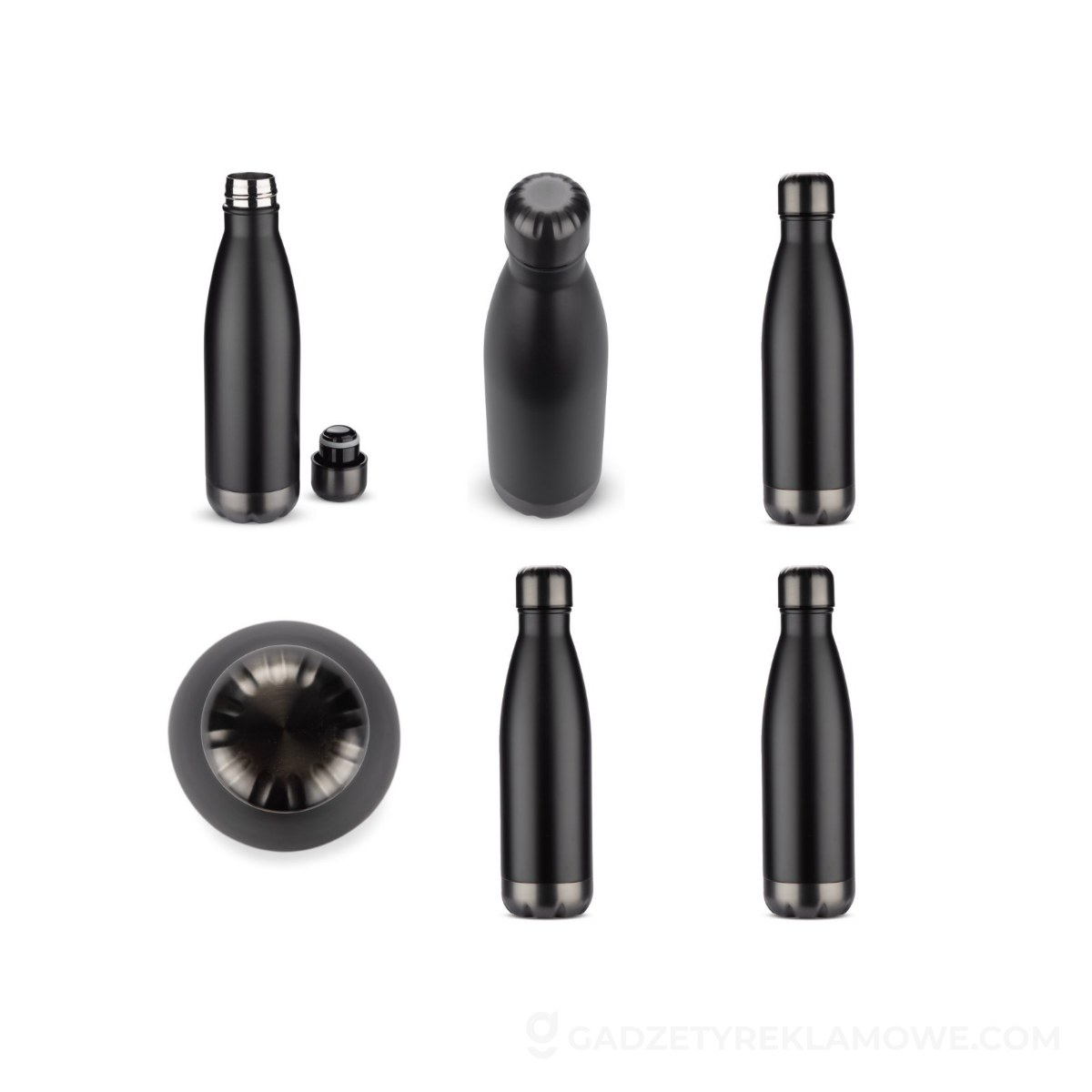 Butelka termiczna 500 ml WATRO - czarna