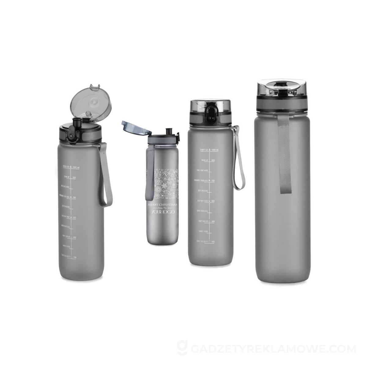 Bidon motywacyjny 1000 ml MOTIVA - czarny