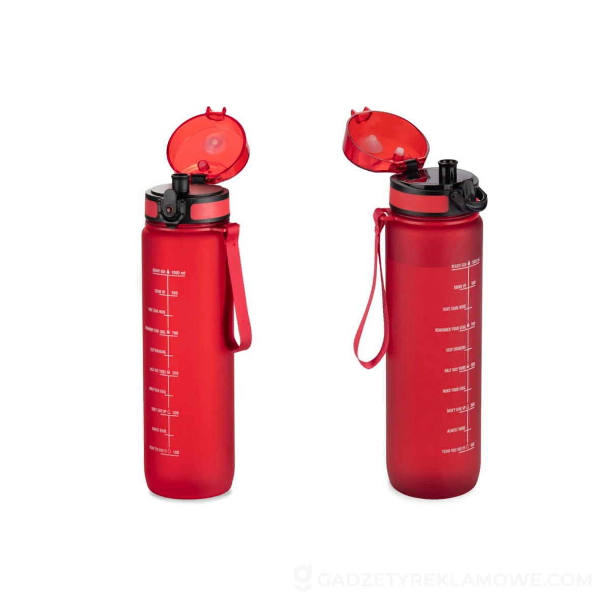 Bidon motywacyjny 1000 ml MOTIVA - czerwony