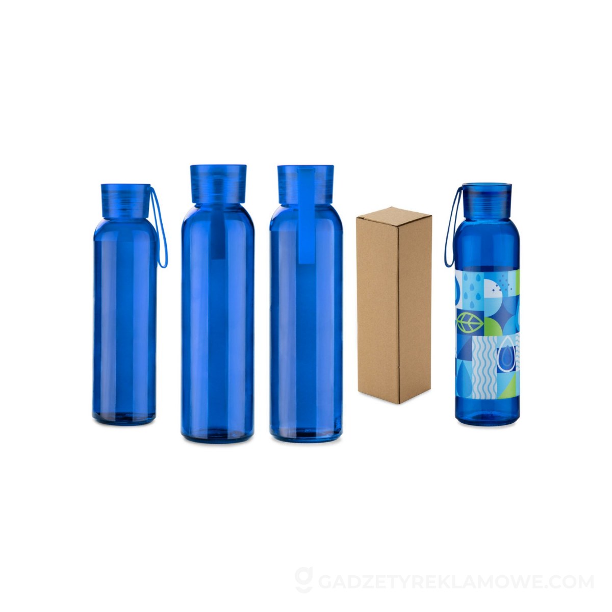 Butelka szklana VERRE 500 ml - niebieska
