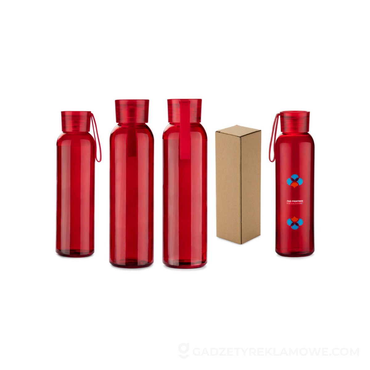 Butelka szklana VERRE 500 ml - czerwona