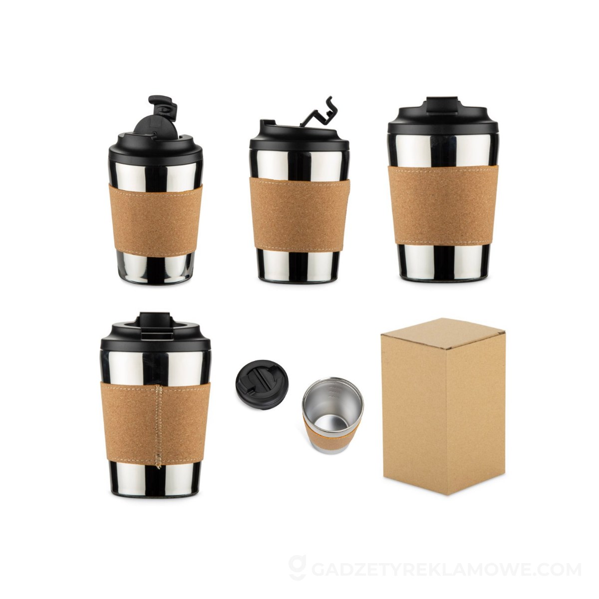 ASG-17638-00-wariantu-watermark Kubek termiczny CAFFEZ 350 ml - srebrny