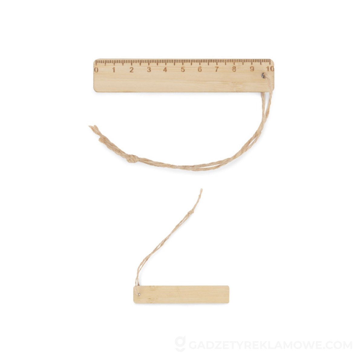 Linijka 10 cm ze sznurkiem LINIFY - naturalna