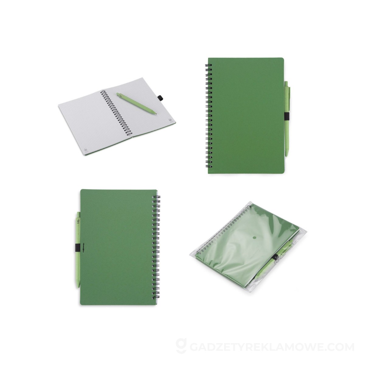 ASG-18000-05-wariantu-watermark Notes Tresa A5 z długopisem - zielony